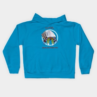 Electric Blue Hermit Crab Kids Hoodie